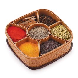 Masala Box with 7 Containers & 1 Spoon