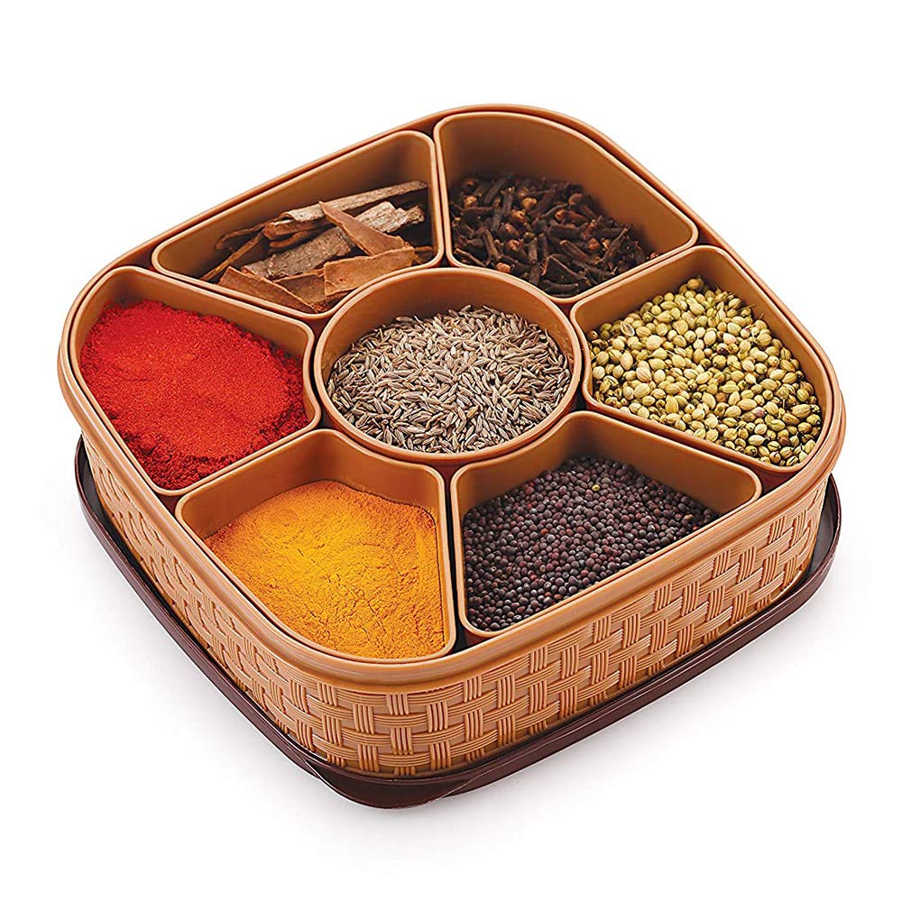 Masala Box with 7 Containers & 1 Spoon