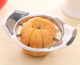 Kitchen Vegetable and Apple Cutter, Slicer and Corer with Stainless Steel Body