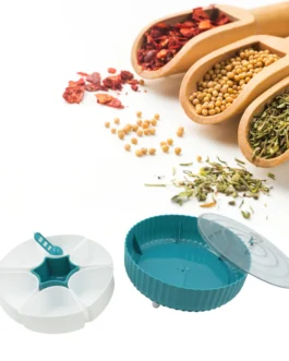 Round Shape Spice and Dry Fruit Box with 7 Compartment