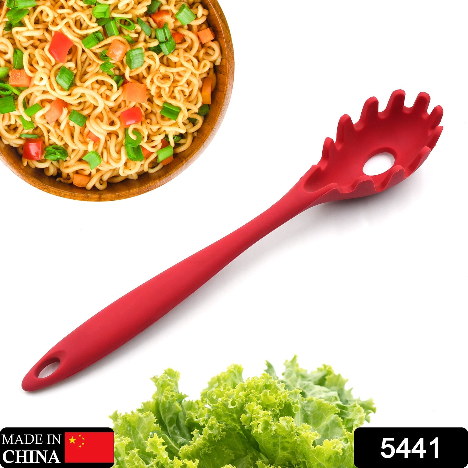 Pasta Fork Silicone Cookware Spaghetti Strainer Server Spoon no Hurt The Po…