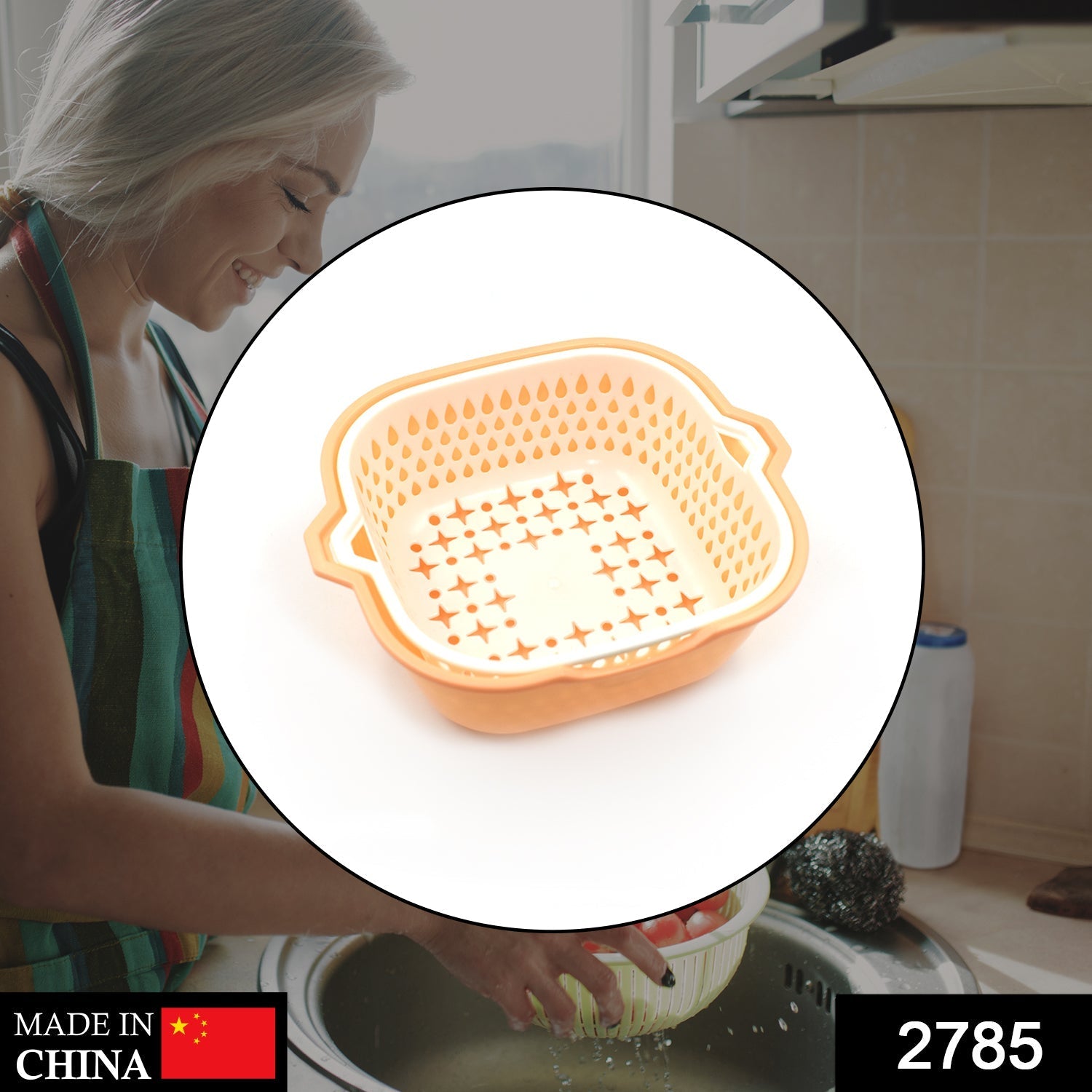 2 In 1 Basket Strainer To Rinse Various Types Of Items Like Fruits, Vegetab…