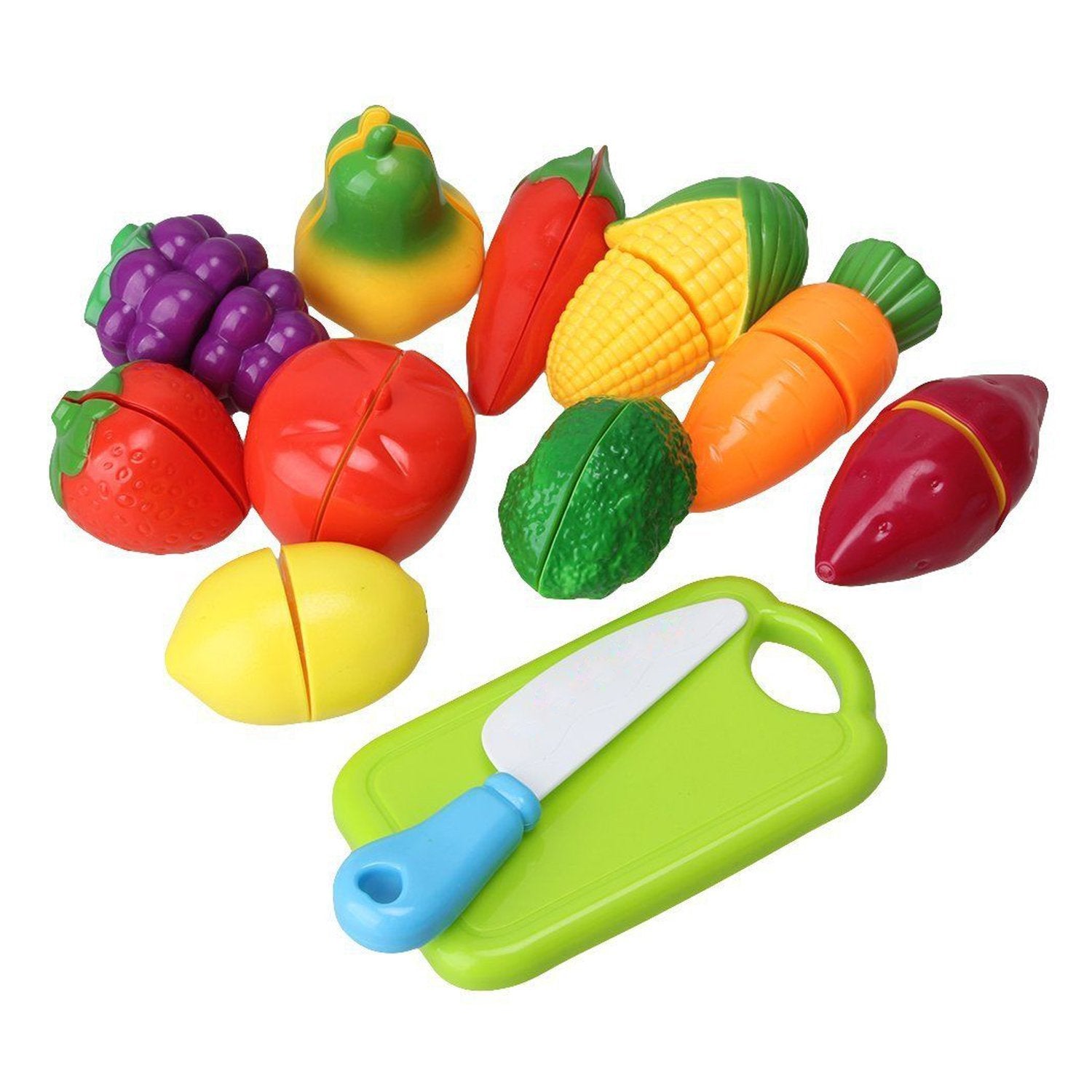 Plastic Fruits N Veggies Exclusive Collection of Realistic Sliceable Fruits…