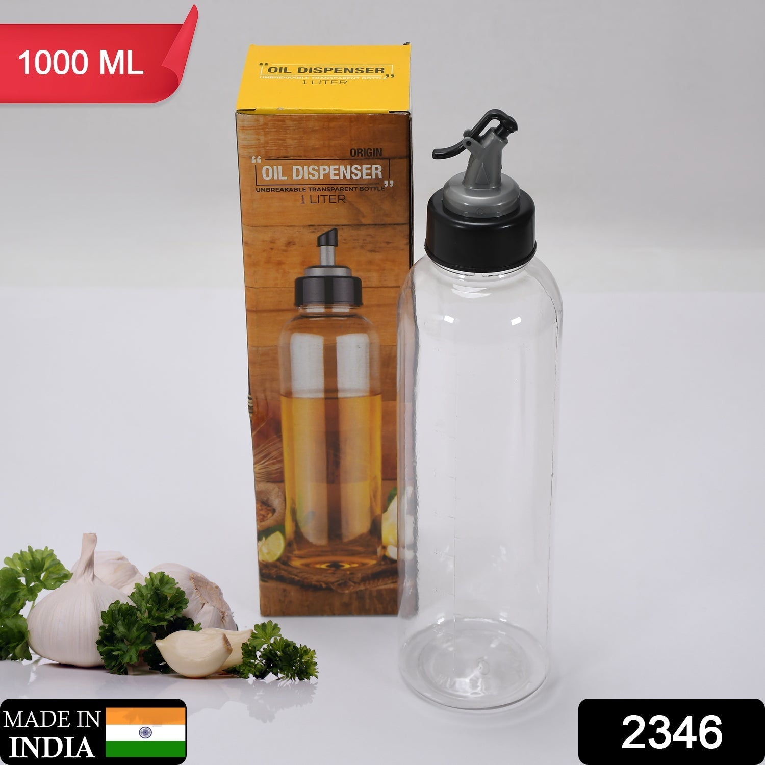 Oil Dispenser Transparent Plastic Oil Bottle |  1 Liter…