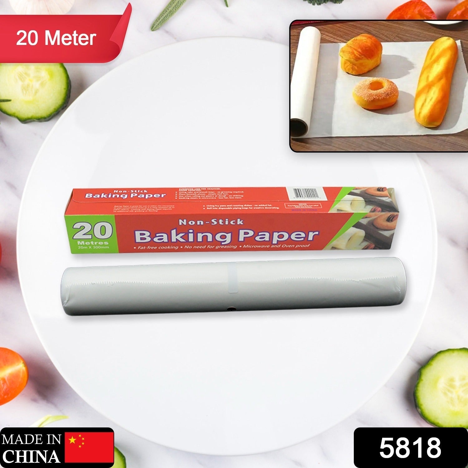 Non-Stick Parchment Paper: Easy Cleanup for Baking, Grilling & More (M…