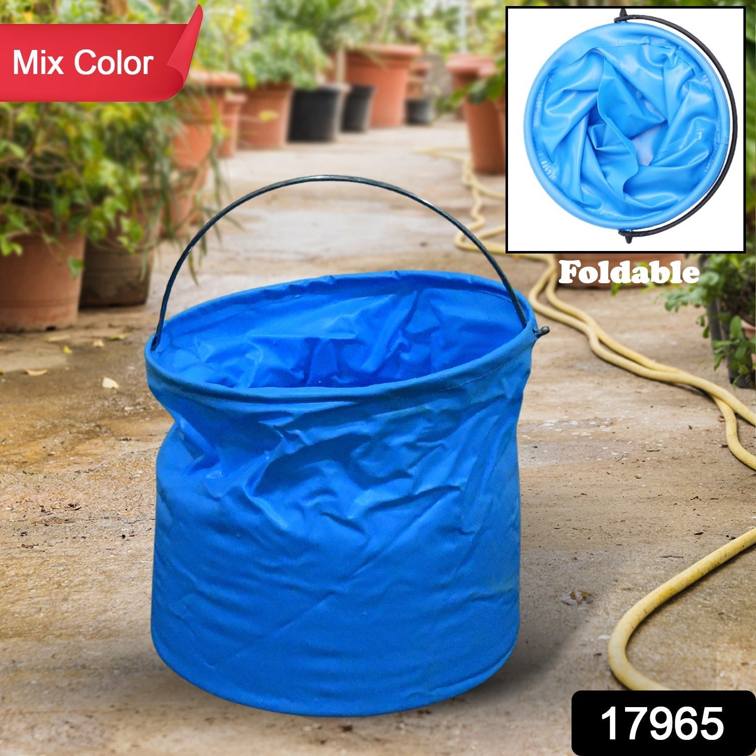 Folding Bucket, Portable, Round Bucket, Simple Bucket, With Handle, Multi-f…