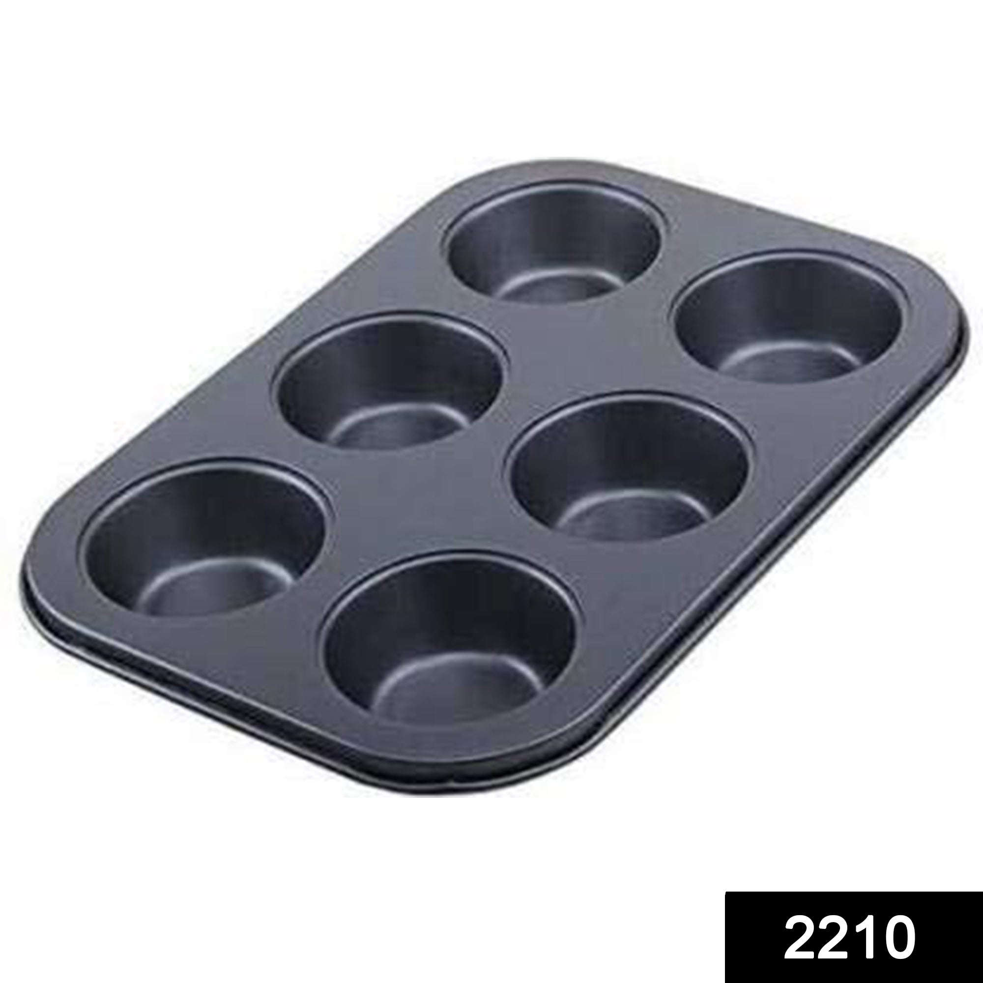 Non-Stick Reusable Cupcake Baking Slot Tray for 6 Muffin Cup…