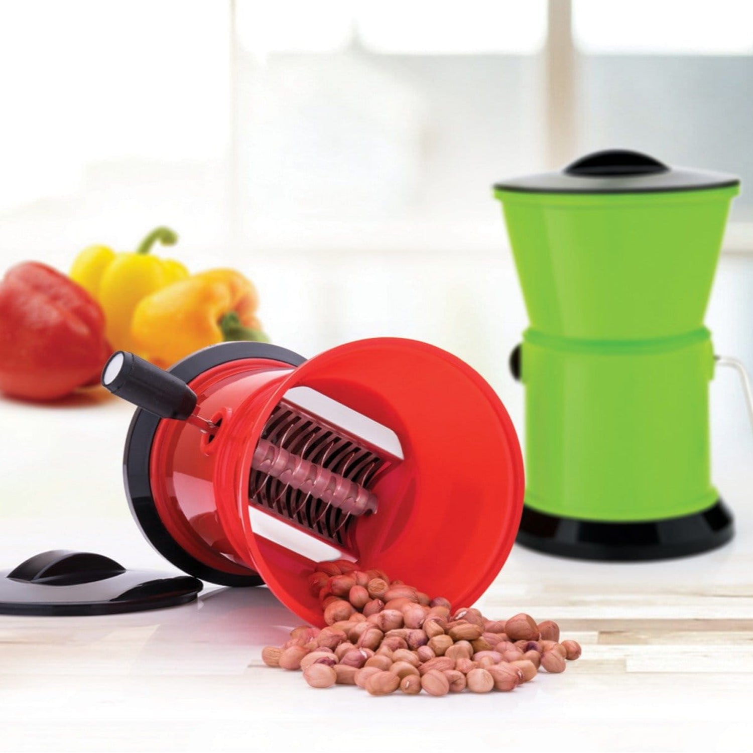 Round Chilly Cutter and Grinder Tool with Effective Sharp Chopping Blades…