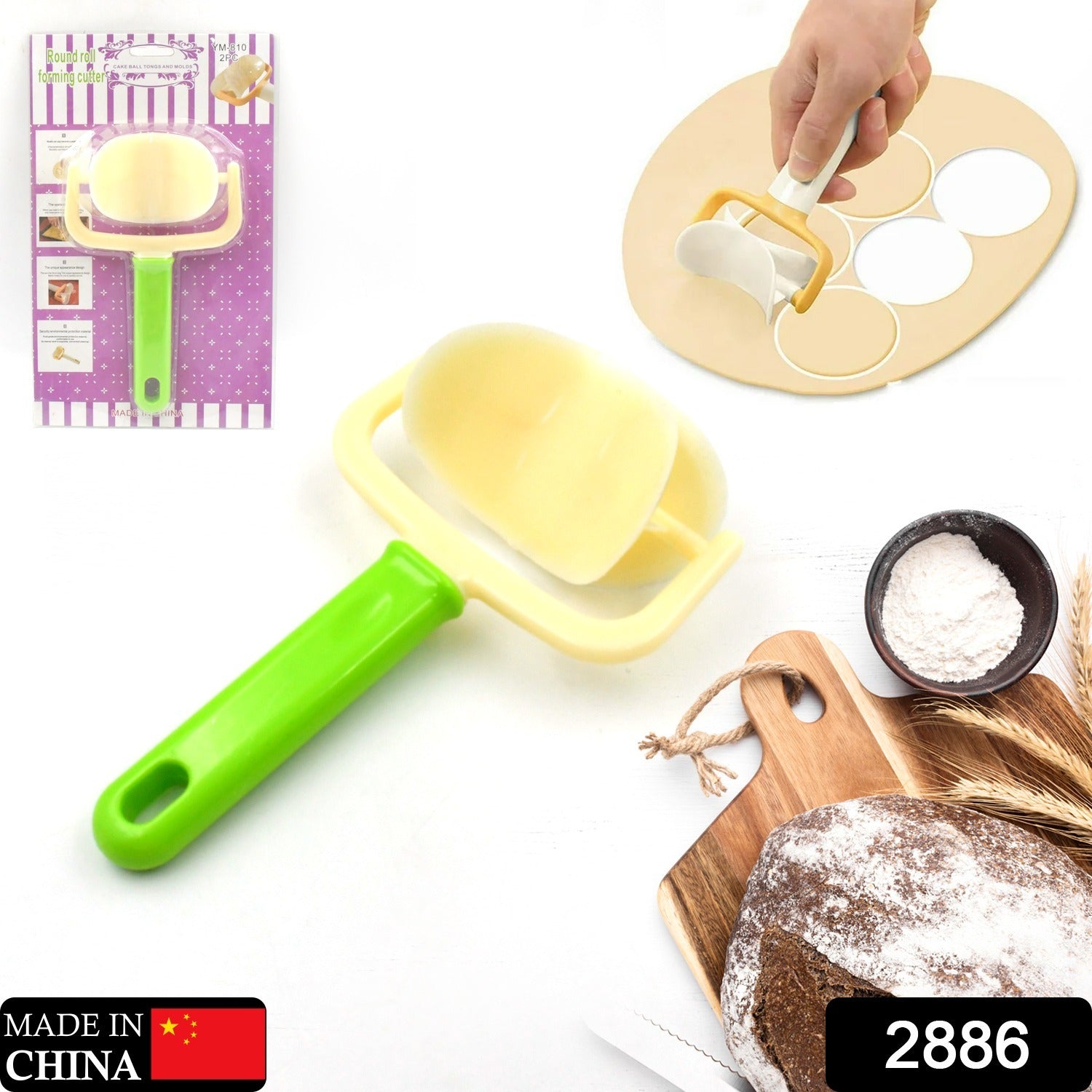 Plastic Round Roll Forming Cutter Cake Ball Tongs and Molds, Puri Cutter, R…